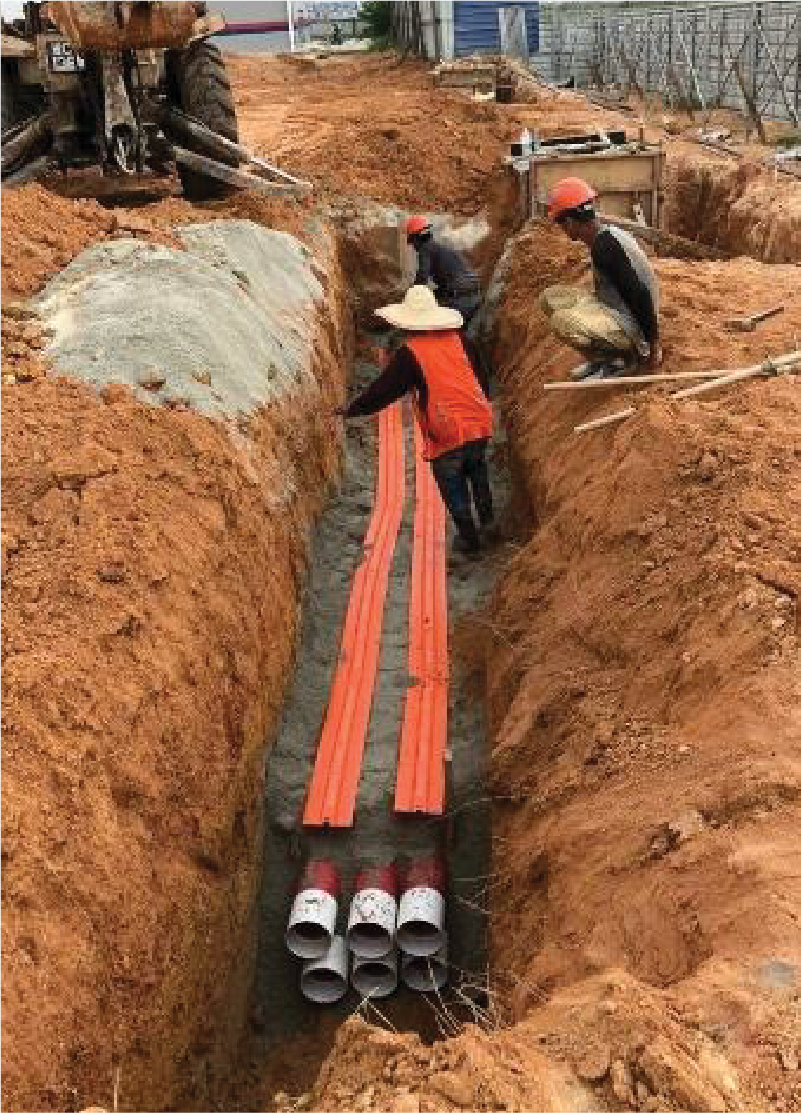 External infra Underground piping work for TNB, Telco & StreetLighting
