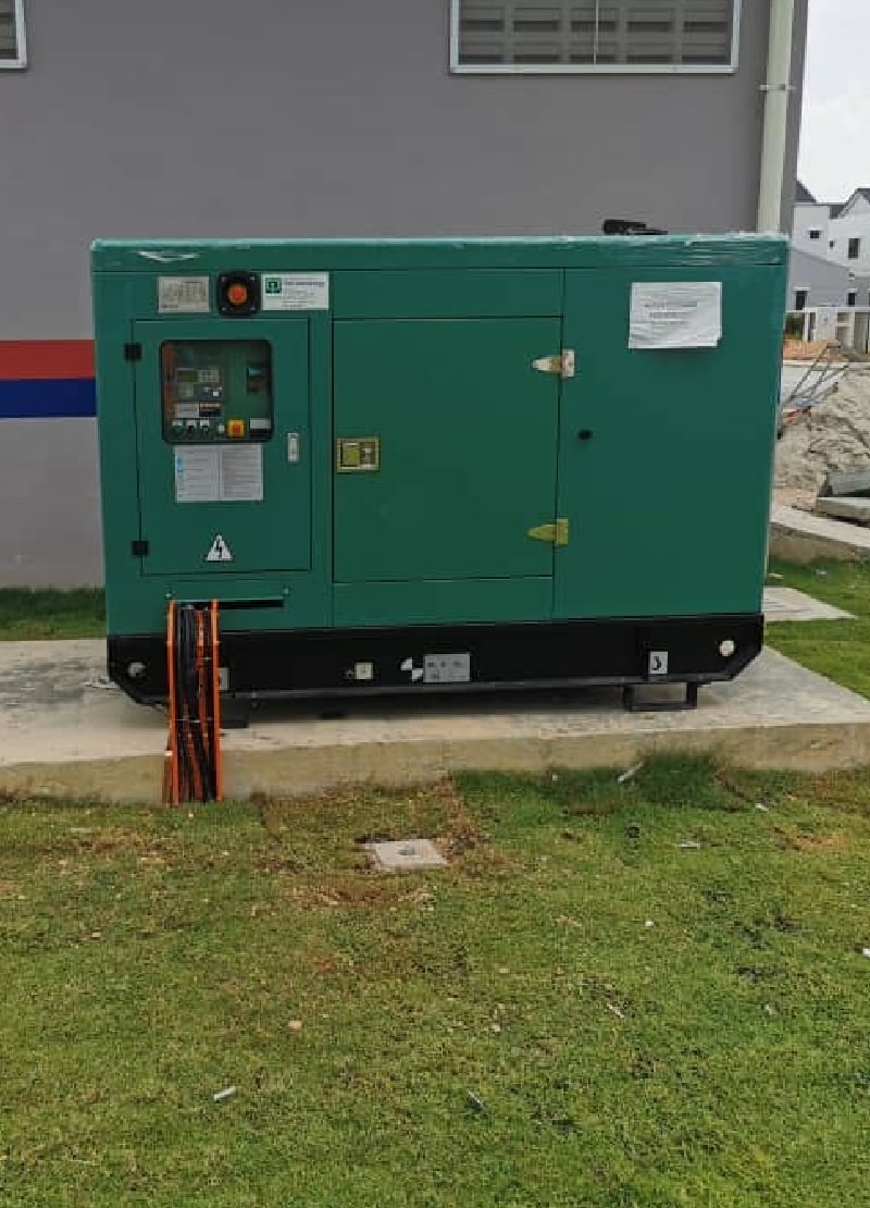 Installation canopy type generator for housing project